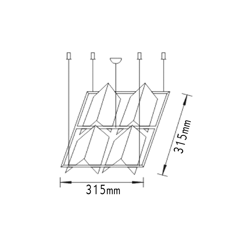 Suspension light G9 4X50W AC.045XFGJ4S