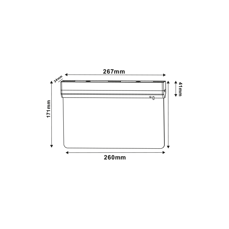 MAINTAINED EMERGENCY LED SIGN LUMINAIRE 2W 3HRS 60LM 6000K 230V WITH TEST BUTTON   GREEN INDICATOR MYA260