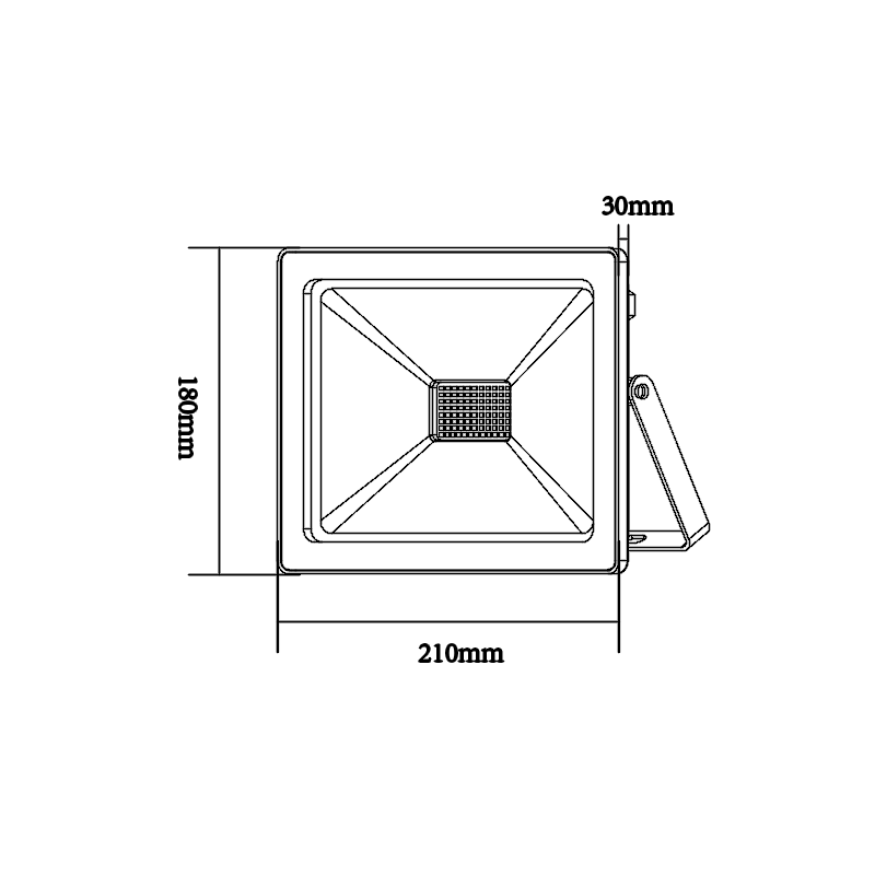 WHITE LED SMD FLOOD LUMINAIRE IP66 80W 3000K 6400Lm 230V RA80 Q8030W WHITE LED SMD FLOOD LUMINAIRE IP66 80W 3000K 6400Lm 230V RA80 Q8030W