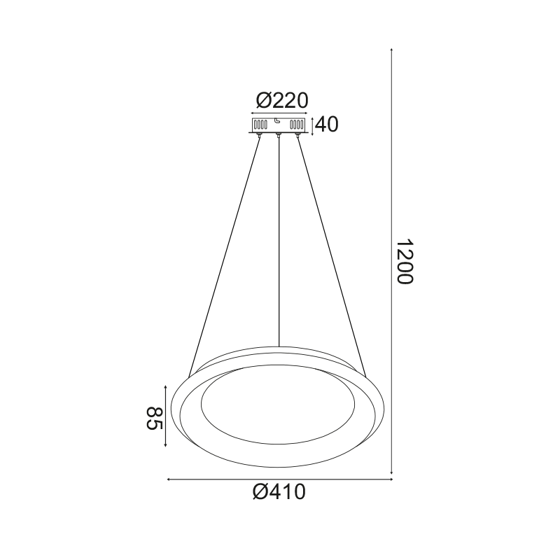 PENDANT LUMINAIRE LED 34W DIMMER 3000K 2330LM WHITE METAL D41XH120CM DIANA BR71LEDP41BKD PENDANT LUMINAIRE LED 34W DIMMER 3000K 2330LM WHITE METAL D41XH120CM DIANA BR71LEDP41BKD