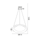 PENDANT LUMINAIRE LED 48W DIMMER 3000K 4610LM BLACK METAL D61XH120CM DIANA BR71LEDP61BKD
