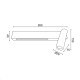 WALL LAMP LED 13W 3200K 980LM BLACK METAL  280 40CM P75 SF2110LEDBK
