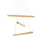 PENDANT LUMINAIRE LED 27W 3000K 2850LM CANDELA WOOD+WHITE METALIC D56XH100CM TNK299LED27P