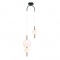 PENDANT LUMINAIRE LED 15W 3000K 1500LM AMELIA BLACK METALIC+WHITE GLASS D37XH130CM TNK323LED15P