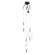 PENDANT LUMINAIRE LED 19W 3000K 1950LM AMELIA BLACK METALIC+WHITE GLASS D37XH150CM TNK323LED19P