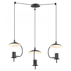 PENDANT LUMINAIRE 3ΧGU10 BLACK METAL D60XH150CM PARACHUTE ZM933P60B PENDANT LUMINAIRE 3ΧGU10 BLACK METAL D60XH150CM PARACHUTE ZM933P60B