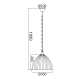 PENDANT 1XE37 WHITE STRIPED GLASS D38CM MANOLIA AD5001M PENDANT 1XE37 WHITE STRIPED GLASS D38CM MANOLIA AD5001M