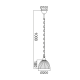 PENDANT 1XE37 WHITE STRIPED GLASS D20CM MANOLIA AD5001S PENDANT 1XE37 WHITE STRIPED GLASS D20CM MANOLIA AD5001S