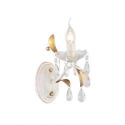 WALL MOUNTED 1XE14 METAL PATINΑ WHITE GOLD+CRYSTAL 23,5Χ15,5Χ24,,5CM SARDINIA DL9341WWG WALL MOUNTED 1XE14 METAL PATINΑ WHITE GOLD+CRYSTAL 23,5Χ15,5Χ24,,5CM SARDINIA DL9341WWG