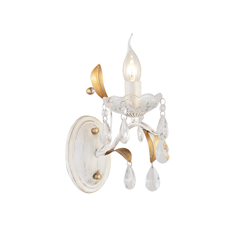 WALL MOUNTED 1XE14 METAL PATINΑ WHITE GOLD+CRYSTAL 23,5Χ15,5Χ24,,5CM SARDINIA DL9341WWG WALL MOUNTED 1XE14 METAL PATINΑ WHITE GOLD+CRYSTAL 23,5Χ15,5Χ24,,5CM SARDINIA DL9341WWG