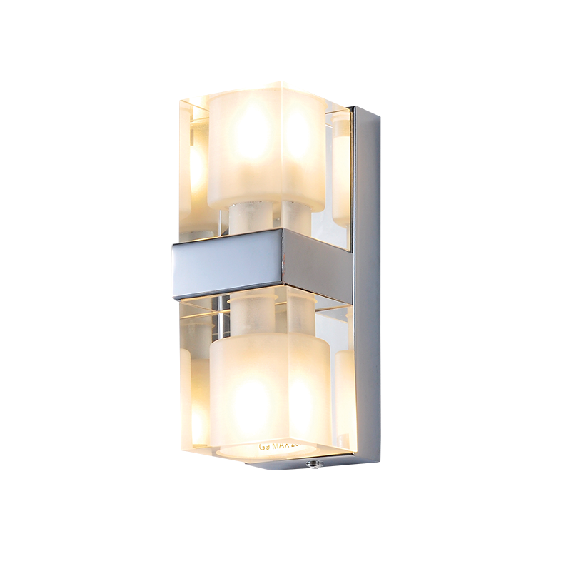 WALL LAMP 2ΧG9 CLEAR GLASS+CHROME ASH AD01052 WALL LAMP 2ΧG9 CLEAR GLASS+CHROME ASH AD01052