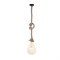 PENDANT 1XE27 BLACK METAL+SINGLE BRAIDED ROPE Η100CM 50BR