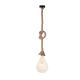 PENDANT 1XE27 BLACK METAL+SINGLE BRAIDED ROPE Η100CM 50BR PENDANT 1XE27 BLACK METAL+SINGLE BRAIDED ROPE Η100CM 50BR