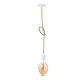 PENDANT 1XE27 METAL WHITE+ DOUBLE BRAIDED ROPE Η100CM 40WRT