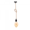PENDANT 1XE27 BLACK METAL+DOUBLE BRAIDED ROPE Η100CM 40BRT