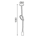 PENDANT 1XE27 BLACK METAL+DOUBLE BRAIDED ROPE Η100CM 40BRT