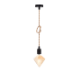 PENDANT 1XE27 BLACK METAL+SINGLE BRAIDED ROPE Η100CM 40BRR PENDANT 1XE27 BLACK METAL+SINGLE BRAIDED ROPE Η100CM 40BRR