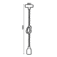 PENDANT 1XE27 BLACK METAL+SINGLE BRAIDED ROPE Η100CM 40BRR PENDANT 1XE27 BLACK METAL+SINGLE BRAIDED ROPE Η100CM 40BRR