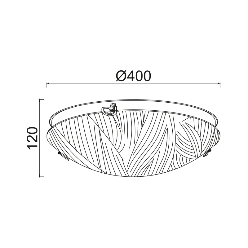 WALL MOUNTED/CEILING 3XE27 CRYSTAL GLASS+METAL Φ40ΧΗ12CM FORCE DL08140