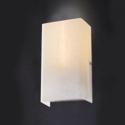 WALL MOUNTED 1XE27 WHITE GLASS MOTIVE+METAL 14Χ24Χ7,5CM SCILLA DL0830RC WALL MOUNTED 1XE27 WHITE GLASS MOTIVE+METAL 14Χ24Χ7,5CM SCILLA DL0830RC