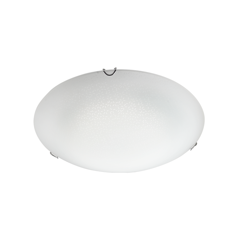 WALL MOUNTED/CEILING 3XE27 WHITE GLASS MOTIVE+METAL Φ40ΧΗ12CM SCILLA DL0840