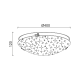 WALL MOUNTED/CEILING 3XE27 WHITE GLASS MOTIVE+METAL Φ40ΧΗ12CM SCILLA DL0840
