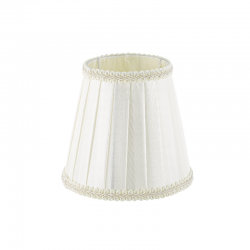 SHADE WHITE ORGANZA WITH PIPING AND BASE FOR E14 DL002SHE14 SHADE WHITE ORGANZA WITH PIPING AND BASE FOR E14 DL002SHE14