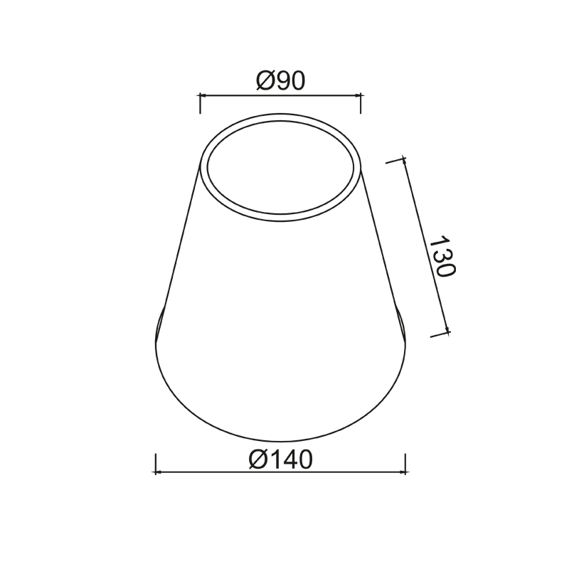 SHADE WHITE ORGANZA WITH PIPING AND BASE FOR E14 DL002SHE14