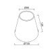 SHADE WHITE ORGANZA WITH PIPING AND BASE FOR E14 DL002SHE14