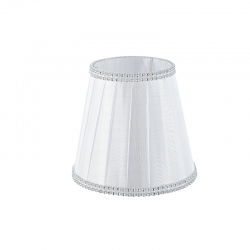 SHADE WHITE WITH ZIRCON PIPING AND BASE FOR E14 DL761SHE14 SHADE WHITE WITH ZIRCON PIPING AND BASE FOR E14 DL761SHE14