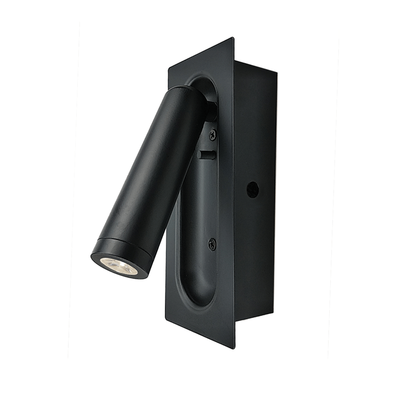 WALL LAMP LED 3W 3200K 190LM BLACK METAL RECESSED 7X5X17CM AIAS SF701LEDB WALL LAMP LED 3W 3200K 190LM BLACK METAL RECESSED 7X5X17CM AIAS SF701LEDB