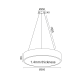 PENDANT LUMINAIRE LED 50W 4000LM 3000K WHITE METAL D50XH135CM OPTIMUS V29LEDP50WH