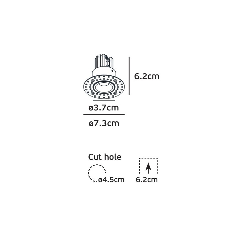 ВГРАДЕН LED ПРОЖЕКТОР VK/04445/B/WW