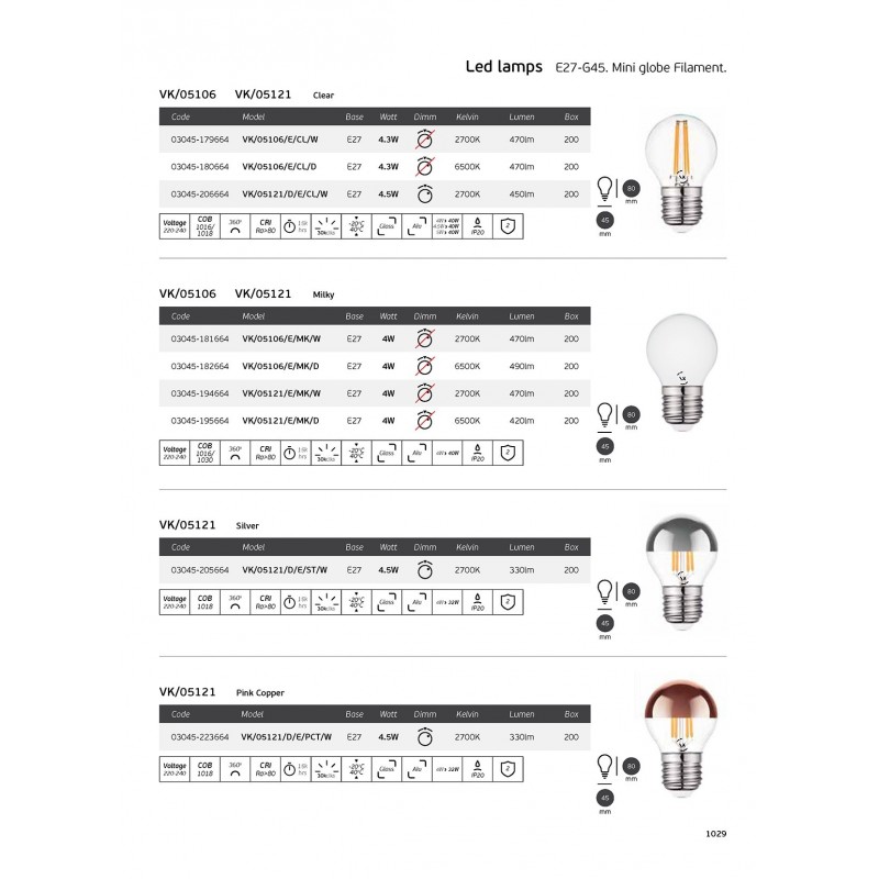 LED КРУШКА VK/05121/D/E/ST/W LED КРУШКА VK/05121/D/E/ST/W