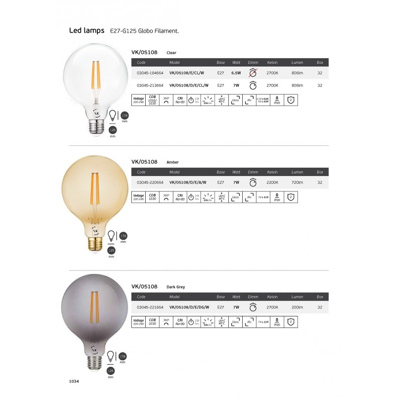 LED КРУШКА V-TAC VT-220664 LED КРУШКА V-TAC VT-220664