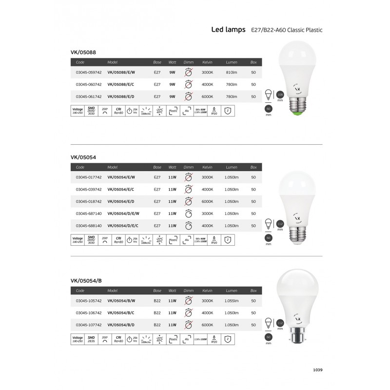 КРУШКА LED 10W E27 4000K КРУШКА LED 10W E27 4000K