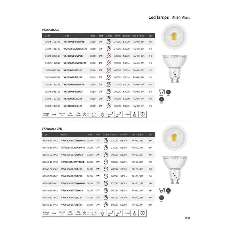 LED КРУШКА VK/05065G/D/W/38 LED КРУШКА VK/05065G/D/W/38