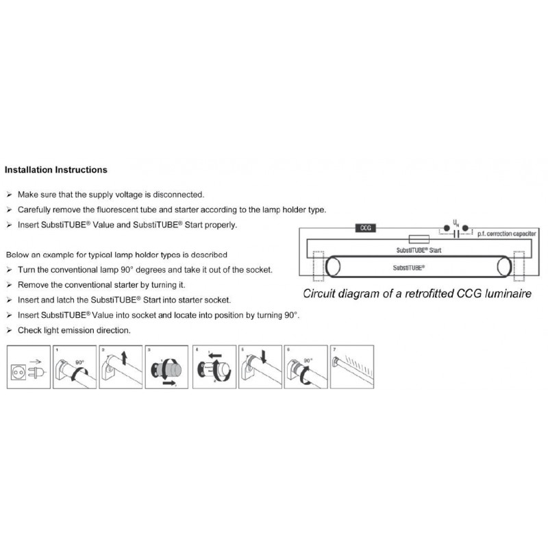 LED ТРЪБА ST8V 1.2M 19W 830