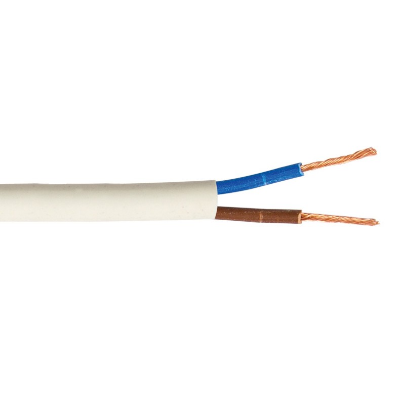 КАБЕЛ ГЪВКАВ H03VV-F 2X50 БЯЛ КАБЕЛ ГЪВКАВ H03VV-F 2X50 БЯЛ