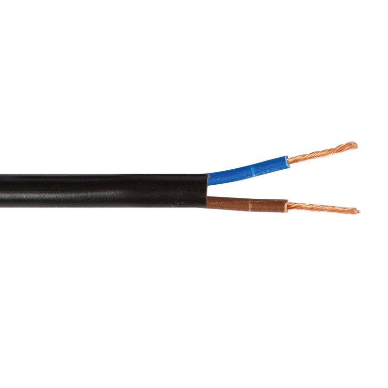 КАБЕЛ ГЪВКАВ H03VV-F 2X0.75MM² ЧЕРЕН