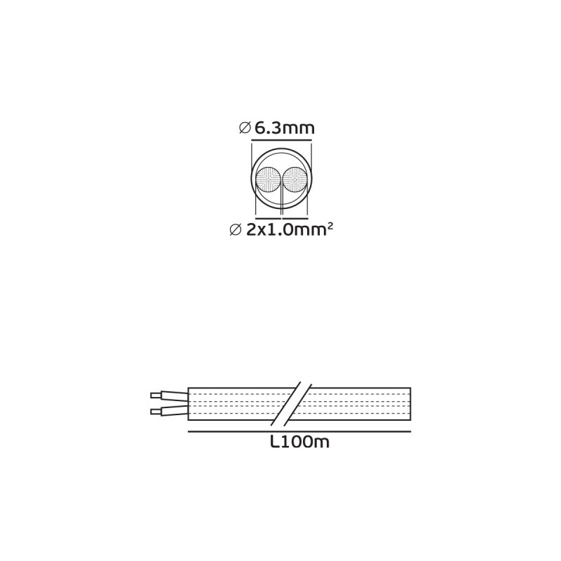 КАБЕЛ VK H03VV-F 2X1.0 БЯЛ КАБЕЛ VK H03VV-F 2X1.0 БЯЛ