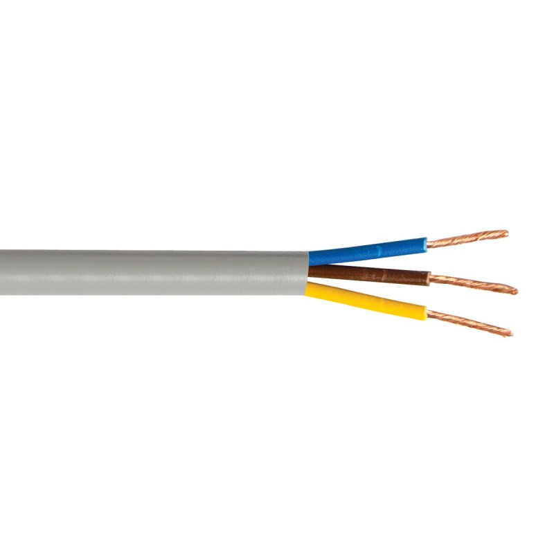 КАБЕЛ ГЪВКАВ H03VV-F 3X0.75 MM² СИВ КАБЕЛ ГЪВКАВ H03VV-F 3X0.75 MM² СИВ