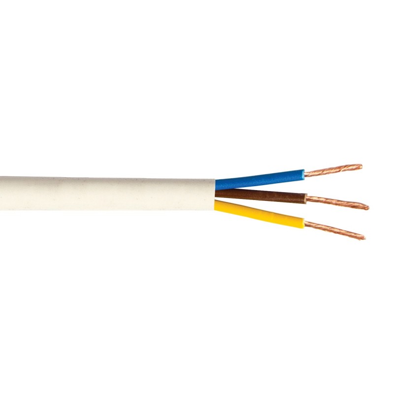 КАБЕЛ ЗА УДЪЛЖИТЕЛ H03VV-F 3X1.5 БЯЛ 25М КАБЕЛ ЗА УДЪЛЖИТЕЛ H03VV-F 3X1.5 БЯЛ 25М