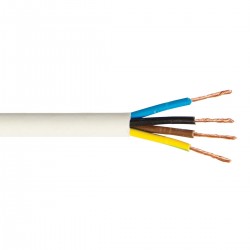 КАБЕЛ ЗА УДЪЛЖИТЕЛ H03VV-F 4X0.75 БЯЛ