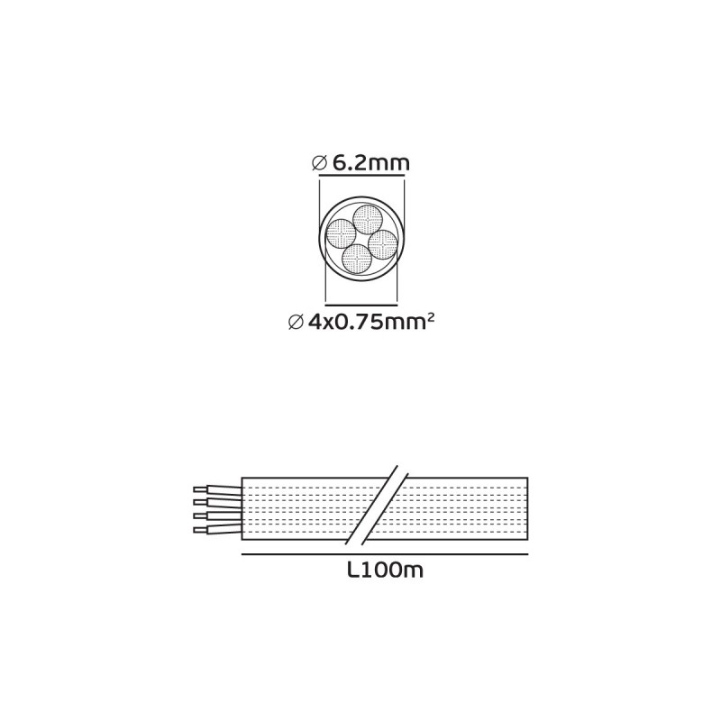 КАБЕЛ VK/H03VV-F 4X0.75MM² КАФЯВ КАБЕЛ VK/H03VV-F 4X0.75MM² КАФЯВ