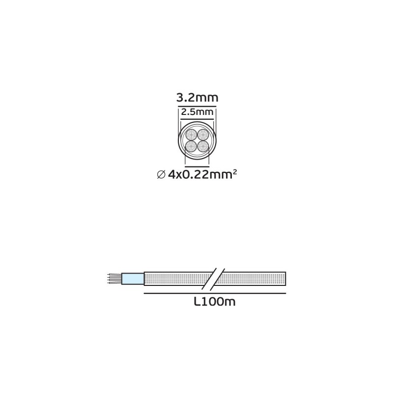 ВЪЖЕ 4Х0.22 БЯЛО