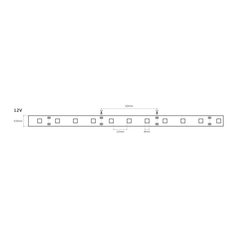 LED ЛЕНТА 5050 60 LED/M 12V ТОПЛО БЯЛА