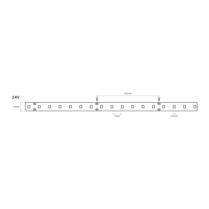 LED ЛЕНТА 24V 3528 ТОПЛО БЯЛА 96 LED/М