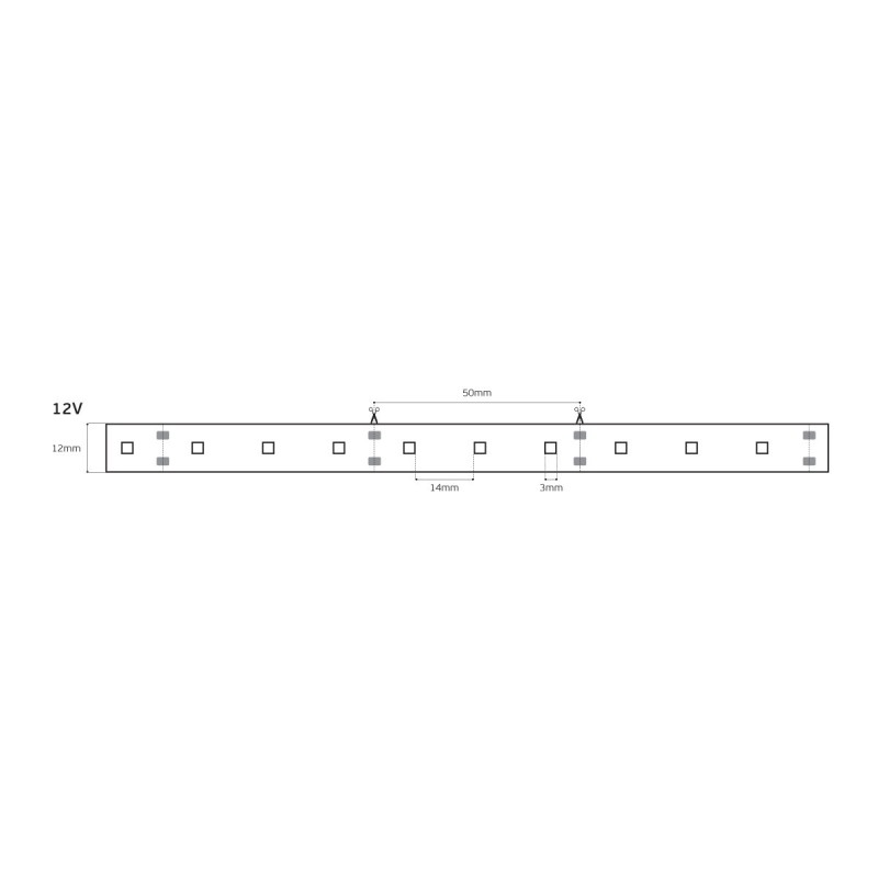 LED ЛЕНТА VK/12/3528W/D/60