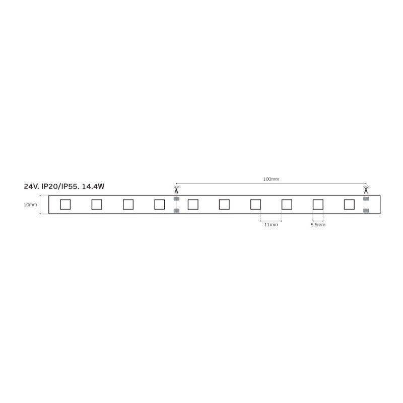 LED ЛЕНТА VK 5050 RGB 60 LED/M